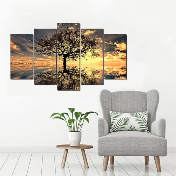 Quadros Decorativos Arvore da Vida para Sala 5 peças Imagem de Quadros Decorativos Arvore da Vida para Sala 5 peças