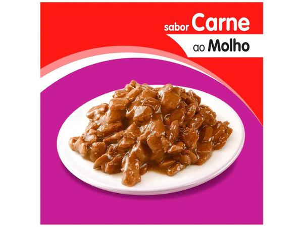 Ração Úmida para Gato Adulto Sachê - Whiskas Carne ao Molho 85g Imagem de Ração Úmida para Gato Adulto Sachê