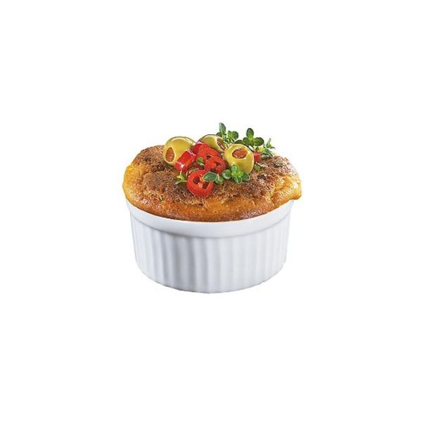 Ramekin Ramequim Gourmet 100ml Cerâmica Canelado - Caulim Imagem de Ramekin Ramequim Gourmet 100ml Cerâmica Canelado