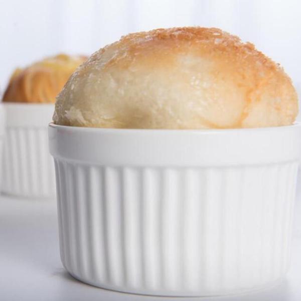 Ramekin Ramequim Gourmet 100ml Cerâmica Canelado - Caulim Imagem de Ramekin Ramequim Gourmet 100ml Cerâmica Canelado