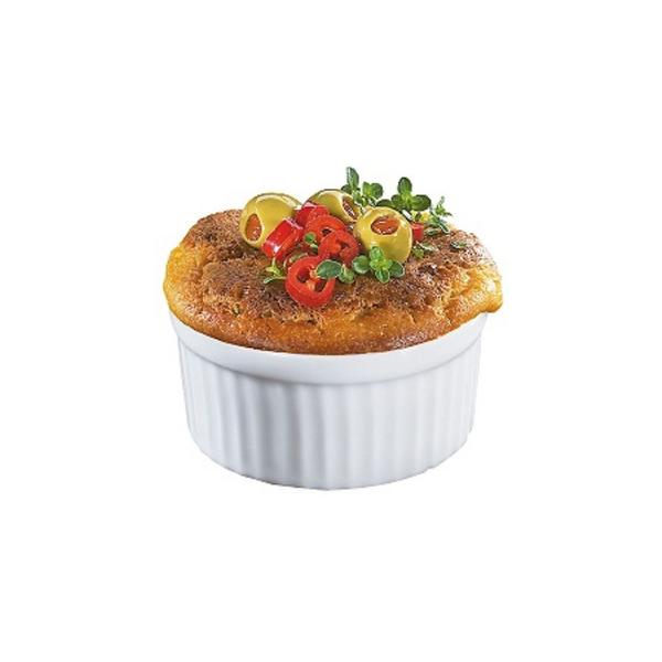 Ramekin Ramequim Gourmet 190ml Cerâmica Canelado Restaurante - Caulim Imagem de Ramekin Ramequim Gourmet 190ml Cerâmica Canelado Restaurante