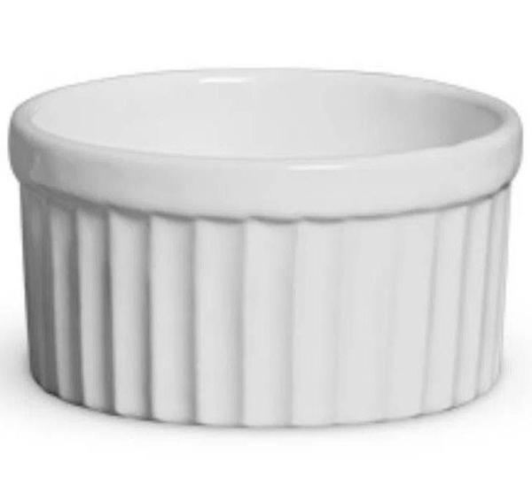 Ramequim Ceramica 190ml Branco - Rr Porcelanas Imagem de Ramequim Ceramica 190ml Branco