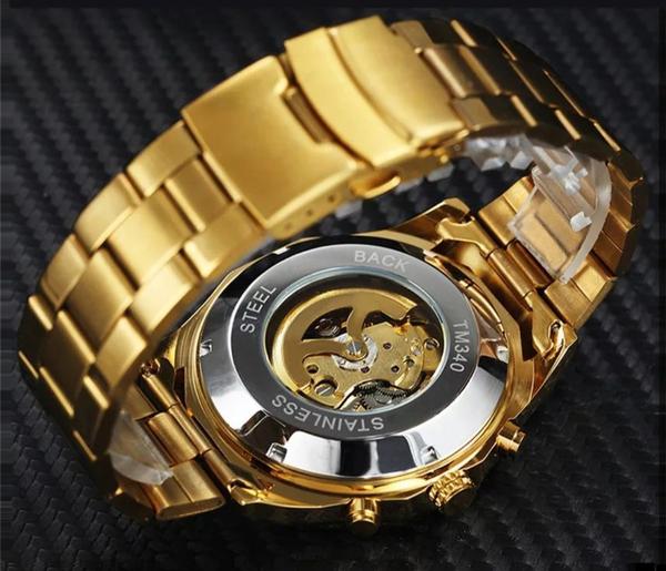 Relogio winner dourado Clearance