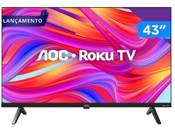 Smart TV 43" Full HD DLED AOC 43S5045/78G VA Wi-Fi 3 HDMI 1 USB