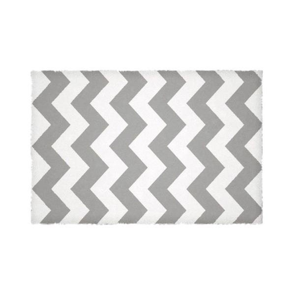 Tapete Chevron Branco e Cinza - Lilibee Imagem de Tapete Chevron Branco e Cinza