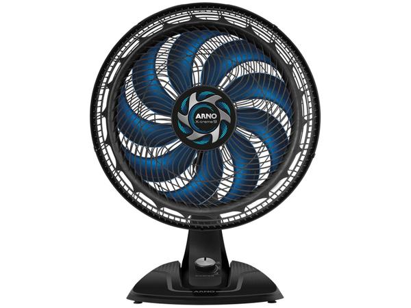 Ventilador de Mesa Arno X-Treme 9 VE90 40cm 9 Pás 3 Velocidades Preto e Azul ...