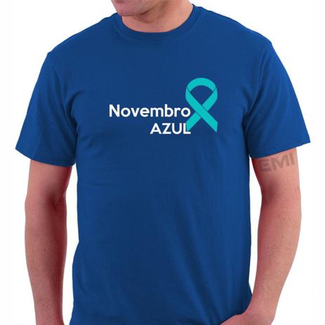 camiseta novembro azul feminina