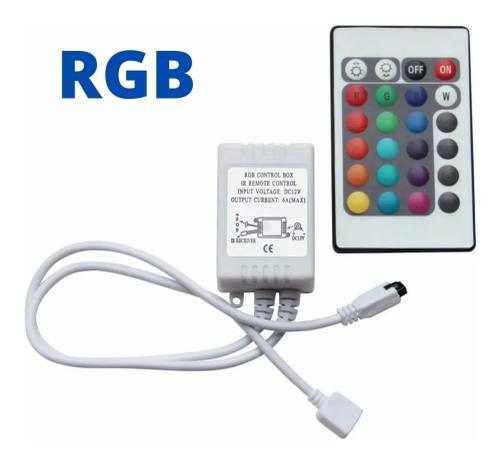 01 Kit Controle Controlador Para Fita Led Rgb 3528 E 5050 Menor preço em 01 Kit Controle Controlador Para Fita Led Rgb 3528 E 5050