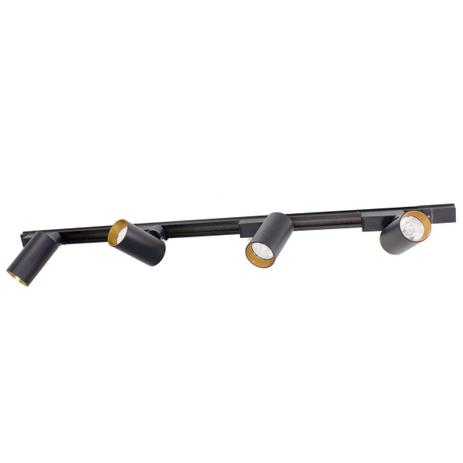 01 Trilho Eletrificado de 1m Preto + 4 Spots Led 10w Branco Quente St247 - Starlumen Menor preço em 01 Trilho Eletrificado de 1m Preto + 4 Spots Led 10w Branco Quente St247 - Starlumen