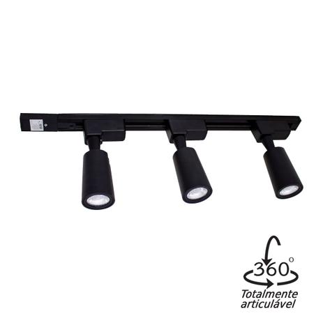 01 Trilho Eletrificado Preto 60cm + 3 Spots Branco Frio12w St798 - Starlumen Menor preço em 01 Trilho Eletrificado Preto 60cm + 3 Spots Branco Frio12w St798 - Starlumen