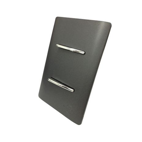 1 Interruptor Simples + 1 Interruptor Paralelo Cromados Com Placa 4x2 Preta Novara Colors icn - Dicompel é boa?