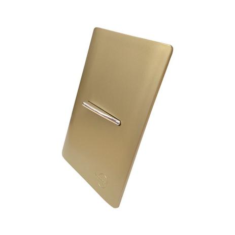 1 Interruptor Simples Horizontal Cromado Com Placa 4x2 Dourada - Novara Colors icn - Dicompel Menor preço em 1 Interruptor Simples Horizontal Cromado Com Placa 4x2 Dourada - Novara Colors icn - Dicompel