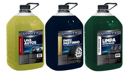 1 Lava Autos 1 Pneu Pretinho 1 Limpa Estofados 5l Vonixx Menor preço em 1 Lava Autos 1 Pneu Pretinho 1 Limpa Estofados 5l Vonixx