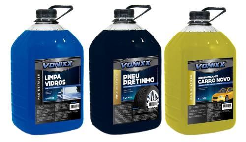 1 Limpa Vidros 1 Pneu Pretinho E 1 Aroma Carro Novo - Vonixx Menor preço em 1 Limpa Vidros 1 Pneu Pretinho E 1 Aroma Carro Novo - Vonixx