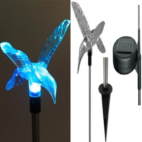 1 Luminária Solar jardim led branco beija flor 75 cm balizador inox chão prova de água - Ecoforce é boa?