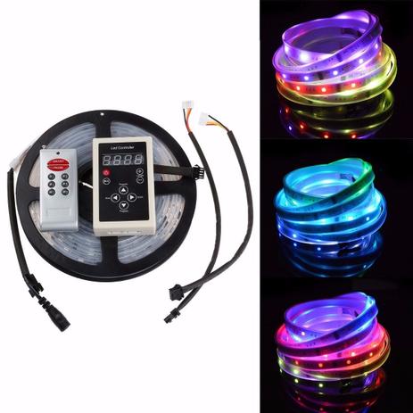 1 Rolo 5M Fita Led Digital 6803 Programável Efeito Chroma Mais 132 Efeitos - Diversos Menor preço em 1 Rolo 5M Fita Led Digital 6803 Programável Efeito Chroma Mais 132 Efeitos - Diversos