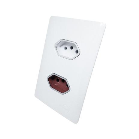 1 Tomada Universal 2P+T 10A (Branca) + 1 Tomada Universal 2P+T 20A (Vermelha) Com Placa 4x2 - Novara tdn - Dicompel é boa?