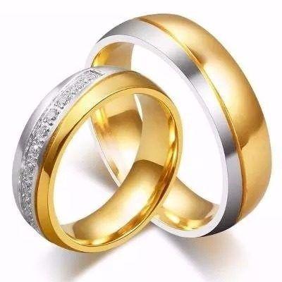 1 Unidade Aliança De Tungstenio Banhada A Ouro Com Zircônia - Margo bonita Menor preço em 1 Unidade Aliança De Tungstenio Banhada A Ouro Com Zircônia - Margo bonita