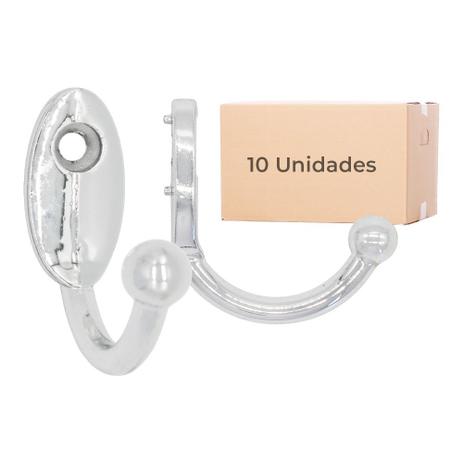 10 Cabide De Parede Gancho Pequeno Vertical Simples Cromado - Mamute Santos Menor preço em 10 Cabide De Parede Gancho Pequeno Vertical Simples Cromado - Mamute Santos