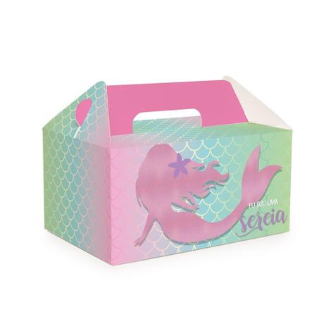 10 Caixas Kit Lanche Escolar Crianças Sereia 20X13,5X10Cm - Cromus Menor preço em 10 Caixas Kit Lanche Escolar Crianças Sereia 20X13,5X10Cm - Cromus