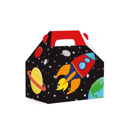 Menor preço em 10 Caixas Maleta Kids Astronauta M 12X8X12Cm Dec. Festas - Cromus