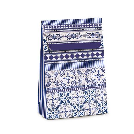 10 Caixas Trapezio Para Presente Azulejo Azul E Branco Festa - Cromus Menor preço em 10 Caixas Trapezio Para Presente Azulejo Azul E Branco Festa - Cromus