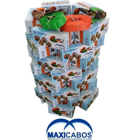 10 kits para amarração de carga 50mm 5t 9m. - Maxicabos Menor preço em 10 kits para amarração de carga 50mm 5t 9m. - Maxicabos