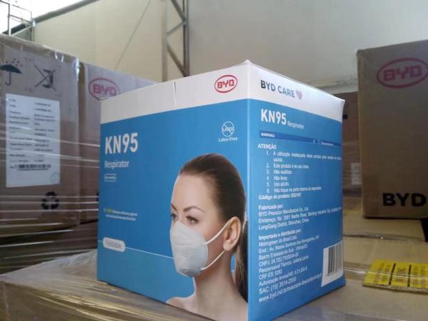 10 Máscaras Descartáveis KN95 BYD Branca Respirator Menor preço em 10 Máscaras Descartáveis KN95 BYD Branca Respirator