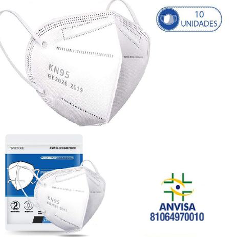 10 Máscaras Respiratórias KN95 PFF2 WWDoll 5 Camadas Branca Menor preço em 10 Máscaras Respiratórias KN95 PFF2 WWDoll 5 Camadas Branca