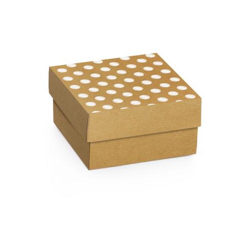 Menor preço em 10 Mini Caixas Organizadora Bolinhas Kraft/Branco M Festa - Cromus