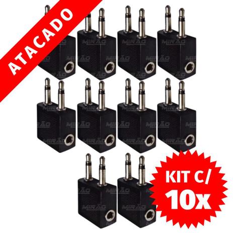 10 Unidades Adaptador de áudio P2 Femea para dois P2 Macho Stereo - Exbom Menor preço em 10 Unidades Adaptador de áudio P2 Femea para dois P2 Macho Stereo - Exbom