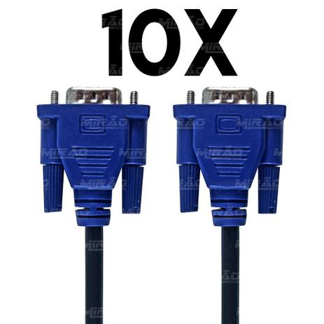 10 Unidades Cabo VGA 1.5 Metros Para Monitor Exbom - CBX-MVGA15 Menor preço em 10 Unidades Cabo VGA 1.5 Metros Para Monitor Exbom - CBX-MVGA15