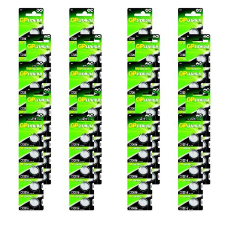 100 Baterias Lithium Moeda 3V 90mAh CR2016-C5 - GP Batteries Menor preço em 100 Baterias Lithium Moeda 3V 90mAh CR2016-C5 - GP Batteries
