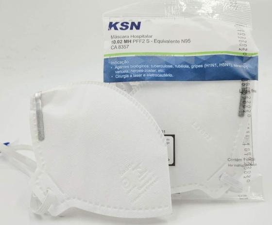 100 Máscaras Hospitalar Pff2 - Registro Anvisa Selo Inmetro Máscara Proteção - KSN Menor preço em 100 Máscaras Hospitalar Pff2 - Registro Anvisa Selo Inmetro Máscara Proteção - KSN