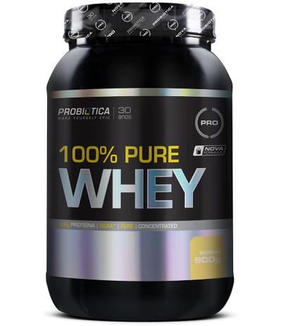 100 Pure Whey 900g Baunilha Probiotica Menor preço em 100 Pure Whey 900g Baunilha Probiotica