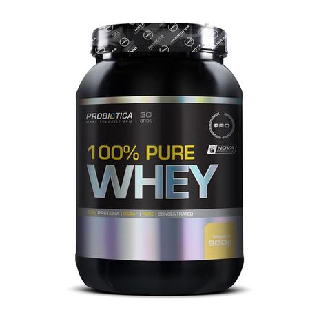 100 Pure Whey (900g) - Probiótica Sabor:Chocolate - Probiotica Menor preço em 100 Pure Whey (900g) - Probiótica Sabor:Chocolate - Probiotica