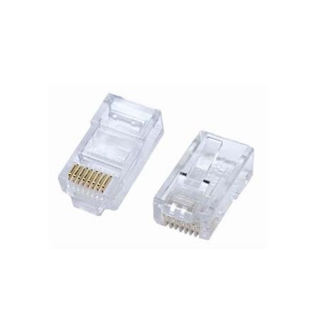 100 Unidades Conector RJ 45 CAT.5E Macho 8 x 8 AD CONNECT Menor preço em 100 Unidades Conector RJ 45 CAT.5E Macho 8 x 8 AD CONNECT