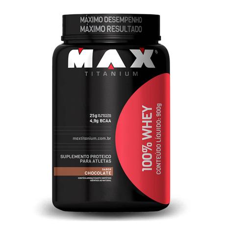 100 Whey - 900g - Max titanium Menor preço em 100 Whey - 900g - Max titanium
