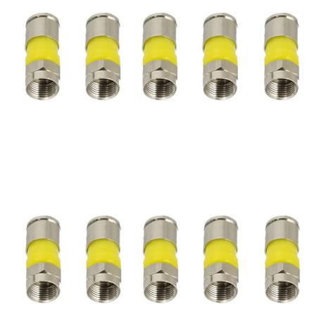 10pcs Conector F Compressão Rg06 Para Cabo Coaxial - Gc Menor preço em 10pcs Conector F Compressão Rg06 Para Cabo Coaxial - Gc