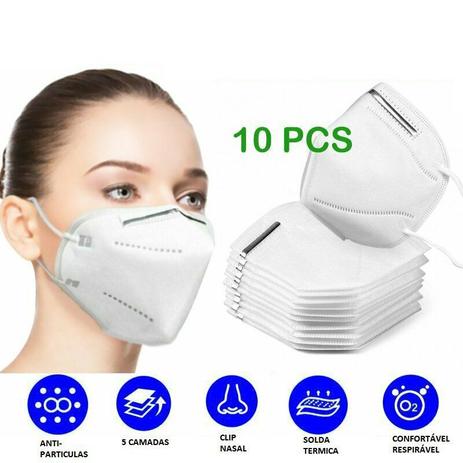 10x Máscara Proteção Respirador KN95 Clip Nasal Menor preço em 10x Máscara Proteção Respirador KN95 Clip Nasal