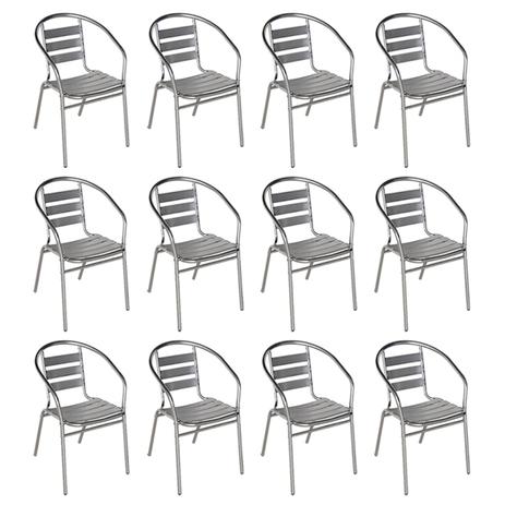 12 Cadeiras Poltrona em Alumínio para Jardim/Áreas Externas - MOR Menor preço em 12 Cadeiras Poltrona em Alumínio para Jardim/Áreas Externas - MOR