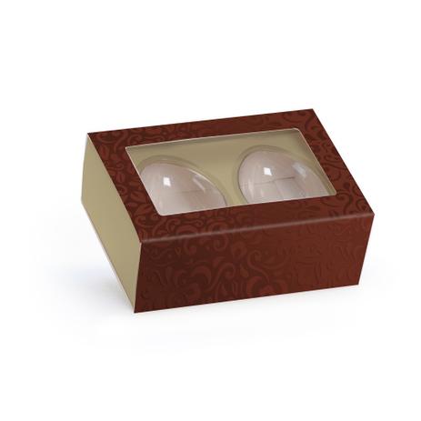 12 Caixas Ovo De Colher Pascoa 50G 2 Ovos Marrom E Ouro - Cromus Menor preço em 12 Caixas Ovo De Colher Pascoa 50G 2 Ovos Marrom E Ouro - Cromus