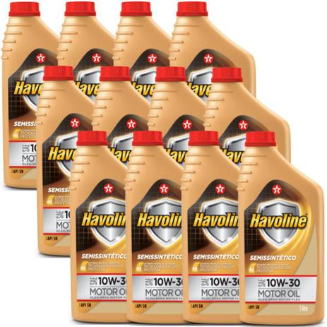 12 Oleos 10w30 Api Sn Semi Sintetico Lt Corola Hilux Civic Palio Havoline - Texaco Menor preço em 12 Oleos 10w30 Api Sn Semi Sintetico Lt Corola Hilux Civic Palio Havoline - Texaco