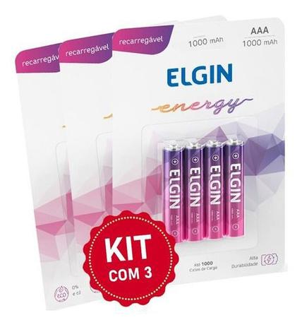 12 Pilha Recarregável Elgin Aaa 1000 Mah (3x4) Menor preço em 12 Pilha Recarregável Elgin Aaa 1000 Mah (3x4)
