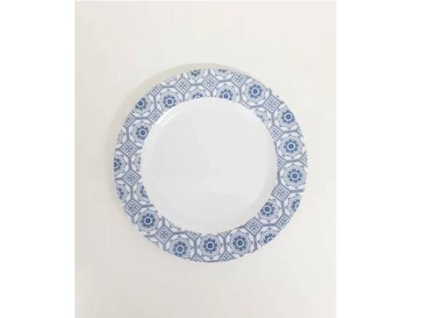 12 pratos redondo sobremesa 20cm melamina decorado azul 1008 - Sakes Menor preço em 12 pratos redondo sobremesa 20cm melamina decorado azul 1008 - Sakes