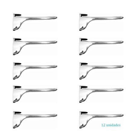 12 Suporte para Prateleira Vidro Madeira Pelicano Cromad - Desicon Menor preço em 12 Suporte para Prateleira Vidro Madeira Pelicano Cromad - Desicon