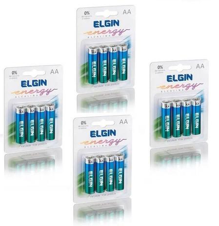 16 Pilhas Alcalinas Aa Elgin Energy Lr6 1,5v Qualidade Menor preço em 16 Pilhas Alcalinas Aa Elgin Energy Lr6 1,5v Qualidade