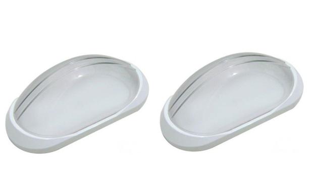 2 Arandela Tartaruga Externa Plástica Qualidade Branca AC189 - Acende a luz Menor preço em 2 Arandela Tartaruga Externa Plástica Qualidade Branca AC189 - Acende a luz