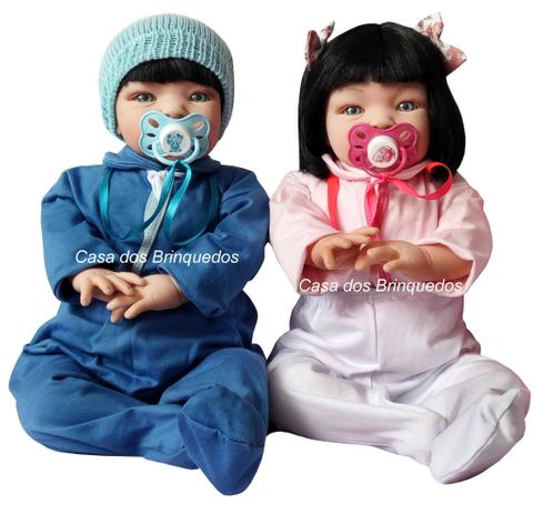 2 Bebê Verdade Realista Reborn Casal De Gêmeos Morenos Menor preço em 2 Bebê Verdade Realista Reborn Casal De Gêmeos Morenos