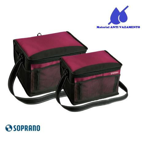 2 Bolsa Térmica 20 E 12 Litros Vermelha Soprano Menor preço em 2 Bolsa Térmica 20 E 12 Litros Vermelha Soprano